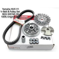 Original Pully Roller Set Yamaha NVX V1 Siap V-Belt (BG3-WE76E-00)