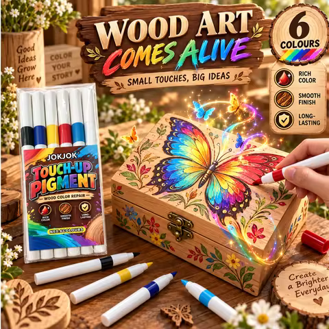 6-Color Double-Headed Dual-Color Water-Based Acrylic Marker Pen Set: Acrylic Markers with Soft Brush