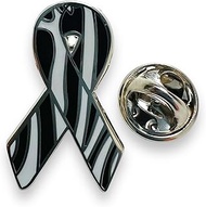 Neuroendocrine tumor/carcinoid cancer/Ehlers–Danlos syndrome (EDS) Awareness Zebra Pin Badge, Metal,
