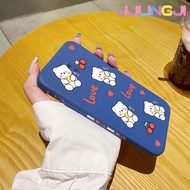 Jlingji เคสปลอกสำหรับ Samsung J6บวก2018 J6 Prime Case,เคสแฟชั่นลายหมีเชอร์รี่เคสมือถือนิ่มบางขอบสี่เหลี่ยมข้างเคสซิลิโคนนิ่มเคสป้องกันการกระแทก