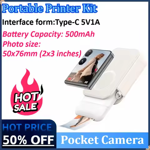 For TELESIN Photo Printer 300dpi Pocket DIY Picture Wireless Bluetooth Portable Printer Work with LI