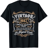Men's cotton T-shirt Vintage 1937 Shirt Funny Retro 84th Birthday For Dad T-Shirt