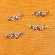 Earring Jewelry ASTM F136 Titanium body piercing Jewelry Silver Colour Snake Animal Internally Threa