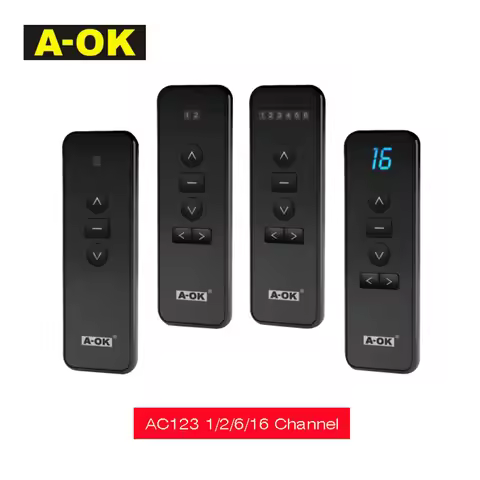 A-OK RF433 Remote Controller AC123-1 AC123-2 AC123-6 AC123-16 for A-OK RF433 Curtain Motor/A-OK RF43