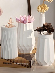 鑽石形切花瓶、蠟燭架、手工桌面裝飾、圓形石膏與滴膠模具的3d矽膠模具