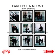 9 Pcs 8R Photo Printing with MDF Wood Board Frame Aesthetic Wall Decoration