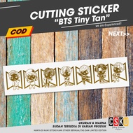 BTS Tiny Tan Cutting Sticker Variasi Motor Mobil Sticker Wajah Bts Squad Kpop Idol