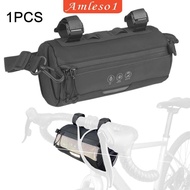 [Amleso1] Bike Handlebar Bag Frame Bag with Shoulder Strap Accessories Shoulder