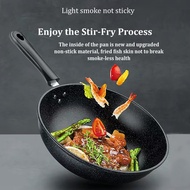 ღtimshaina*32CM Non-stick wok pan high-quality medical stone Wok pan 3 layers of non-stick frying pa