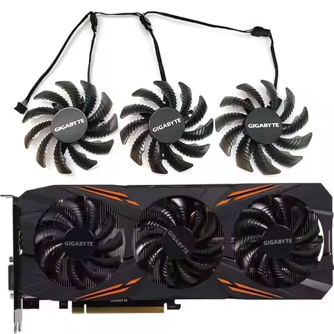 NEW 75MM T128010SU PLD08010S12H GTX 1080 GPU Fan，For Gigabyte AORUS GTX 1080 1070 Ti G1 Gaming Graph