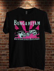 kaos band marjinal bunga hitam maju dan terus bersinartshirt musik punk rock