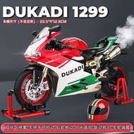 โมเดลรถจักรยานยนต์ Ducati V4R ไฟดับได้ ต้นฉบับสำหรับผู้ชาย เรียลลิสต์ โมเดลรถจักรยานยนต์สำหรับสะสม ข
