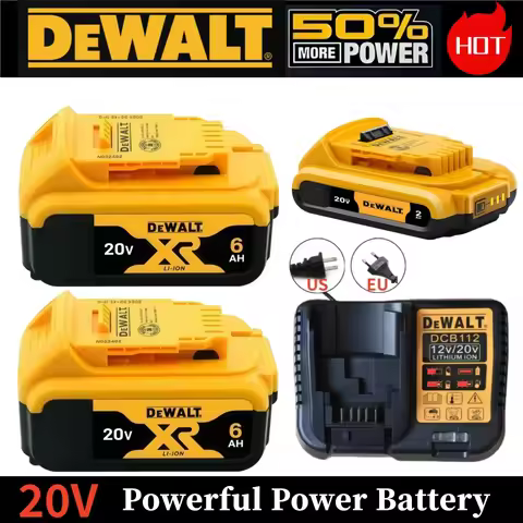 Dewalt Original Battery 18V/20V 2AH 5AH 6Ah 60V 9Ah For DCB182 DCB200 DCB606 dewalt outillage Power