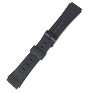 Convex Mouth 18mm Rubber Strap Suitable for F-84 F-94 91w Electronic Watch Link