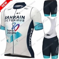 2025 Bahrain Victorious Berbasikal Jersey Set Itali Perancis Jelajah Sepanyol Pakaian Berbasikal Lel