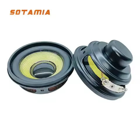 SOTAMIA 2Pcs 40mm Full Range Speaker Audio Glass Fiber Basin Anti-fog Waterproof Speaker 1.5 Inch 4 