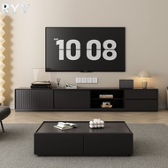 RLY Solid Wood TV Cabinet and Coffee Table Combination Modern Multifunctional TV Console Floor to Ca