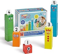 Learning Resources Numberblocks Wooden Blocks, 15 Multicoloured Blocks, Build Characters from One to
