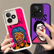 Q-61 KiSS Black white Case for Realme Note 50 Narzo C55 C51 C63 N63 N53 C53 N55 C51S