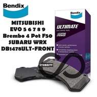 Original Bendix DB1478ULT Racing Front Brake Pad - Mitsubishi Evo 5 6 7 8 9 / Brembo 4 Pot / Subaru 