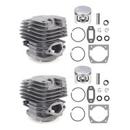 2 Set Diameter 45mm Chainsaw Cylinder and Piston Set Fit 52 52Cc Chainsaw Spare Parts for Gasoline/Oil Chainsaw Spares