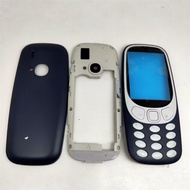 New for Nokia 3310 (2G Version) Full Housing Front Face Cover Middle + Back Battery Door Cover (Note