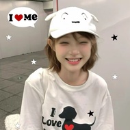Crayon Shin-Chan Cartoon Puppy Ear Baseball Cap Girls Spring Summer Cute Peaked Cap Sunshade White B