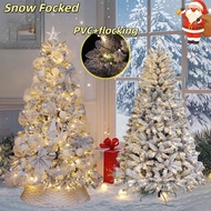 NUVOX 5-10FT Snow Flocked Christmas Tree with Decoration Set High Quality XMas Decor Snow Tree
