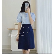 CHÂN VÁY CHỮ A NẮP TÚI CÔNG SỞ