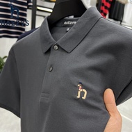 Haggis Summer Short-Sleeved Lapel Polo Shirt Men's Cotton Business Casual T-shirt Versatile Thin Top