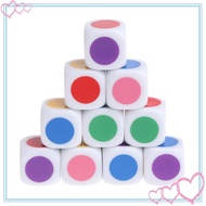 [meteorbdMY] 10Pcs 16mm 6 Sided D6 Dice Dotted Round Corner for DnD D&D TRPG Board Game