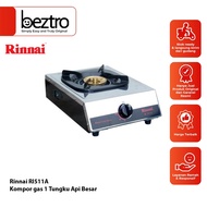 Rinnai Kompor Gas 1 Tungku Stainless Steel - RI511A / RI-511A / RI-511 A / RI-511-A / RI 511 A