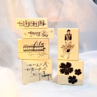 craft together_happy days wooden stamp