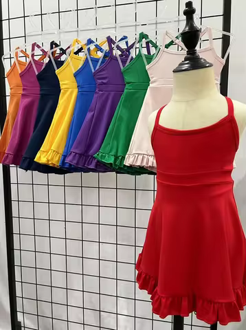 Wholesale Hot Sale Western Boutiuqe children Sibling Baby Girls Knit Knee Length Active Wear Athleti