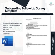 Onboarding Follow Up Survey Template