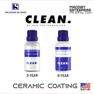 CLEAN. by Pan the Organizer Ceramic Coating 30ml 3-Year or 8-Year