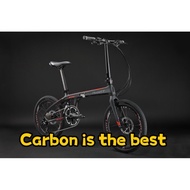 ALCOTT Z1 CARBON FOLDING BIKE 20" SHIMANO 105 2X11sp Glossy White & Matte Black (406)