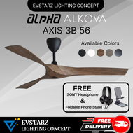 ALKOVA (ALPHA) Axis 3B 56 inches DC Remote Ceiling Fan