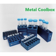 Alloy cooler rack 15ml/50ml V bottom, 4/6 Metal Ice Box tubes, 1-2 hours 0.5-4 C, Biosharp brand.