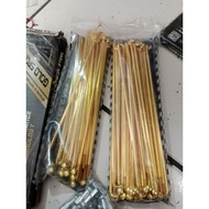 Gold spokes 9x184 motorcycle spokes 9x184 gold