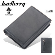 Baellerry ที่ใส่บัตรไอดีใหม่สำหรับผู้ชายกระเป๋าสตางค์แบรนด์หรูป้องกันการบล็อค Rfid เคสกระเป๋าสตางค์หนังวิเศษแบบบางขนาดเล็ก
