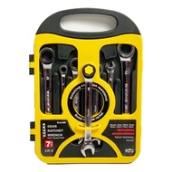Tekiro Ring Spanner Set 7pcs Ring Spanner 8-19mm Ratchet Wrench