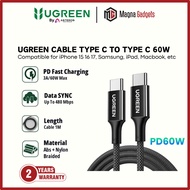 UGREEN Type C to Type C Data Cable 60W 3A PD Super Fast Charging Charger Cable iphone 15 16 17 & And