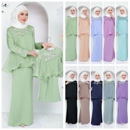 Celia Doll Satin Kurung Moden 813! Kurung Babydoll Celia! Modern Kurung! Peplum! Mini Kurung! Baju Raya! Set Sedondon