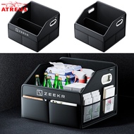 Zeekr X7 Zeekr 009 Car Trunk Leather Storage Box Rear Trunk Multipurpose Organizer Car Boot Foldable