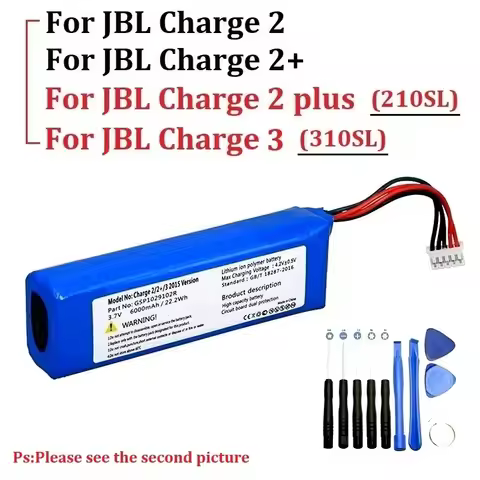 Two versions Original For JBL Charge2 Charge 2+ 6000mAh Battery 210SL For JBL Charge 2plus 310SL For