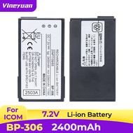 【DC-203】BP-306 Li-ion Battery 7.2V 2400mAh 17.28Wh Replacement Battery for Icom IC-M94D IC-M94DE han