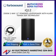 TURBOSOUND iQ12 2500 Watt 2 Way 12" Powered Loudspeaker with Klark Teknik DSP Technology