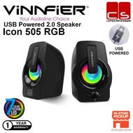 VINNFIER ICON 505 RGB 2.0 Speaker BLACK (USB Powered Aux-In)