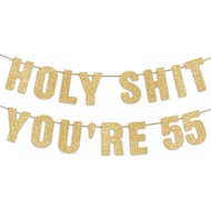 55th Birthday Decorations for Men & Women, Happy 55 Years Old Party Sign, 55th Birthday Gifts for He